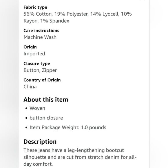 Jones New York signature black stretch jeans size 12, inseam 29 inches - Picture 6 of 6